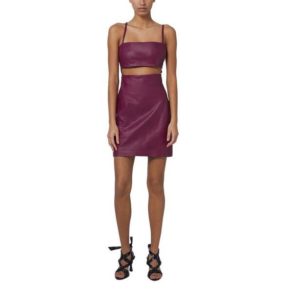 leather night dress Diva Night Life Black Leather Mini Dress